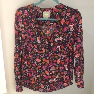 Anthropologie maeve v neck button top size 6